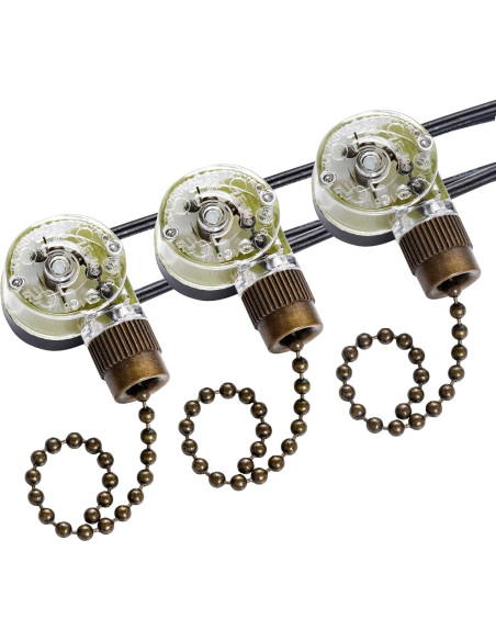 Paquete de 3 Interruptores de Cadena Zing Ear ZE-109 2 Cables