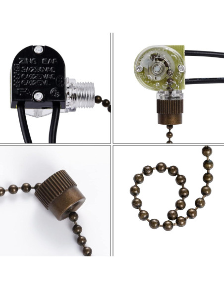 Paquete de 3 Interruptores de Cadena Zing Ear ZE-109 2 Cables