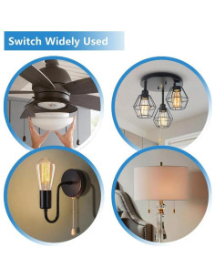 Interruptor de Luz para Ventilador de Techo Bsentster ZE-109M 2