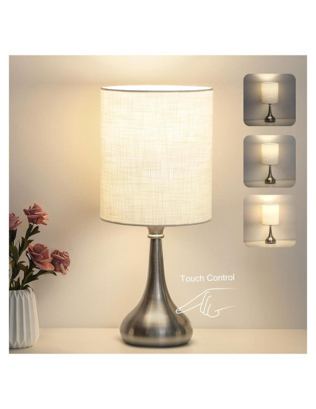 Lámpara de Mesa Táctil Boncoo Regulable 3 Niveles 40.6cm
