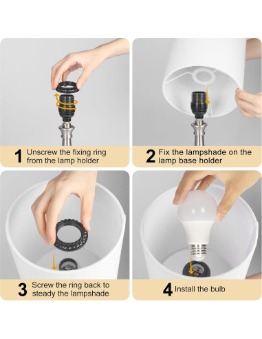 Lámpara de Mesa Táctil Boncoo Regulable 3 Niveles 40.6cm