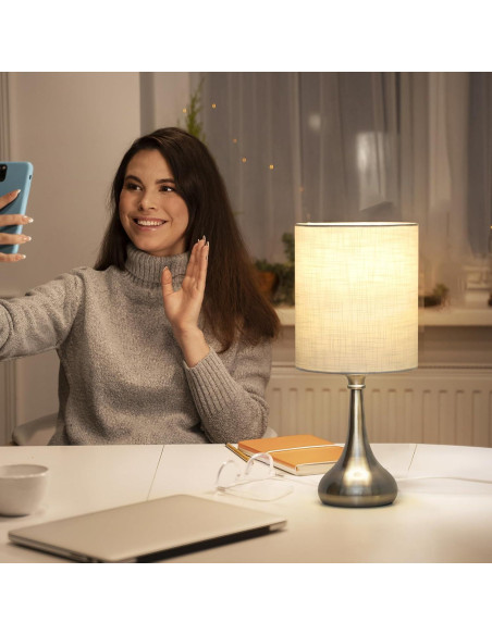 Lámpara de Mesa Táctil Boncoo Regulable 3 Niveles 40.6cm