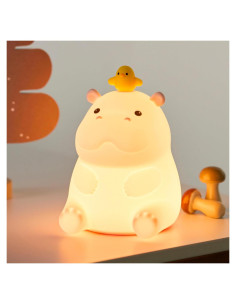 Luz Nocturna Hipopótamo Bemeedligt LED Silicona 12.7cm