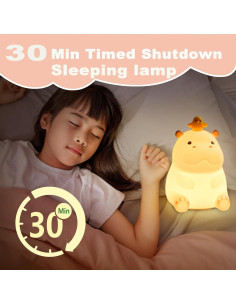 Luz Nocturna Hipopótamo Bemeedligt LED Silicona 12.7cm 2