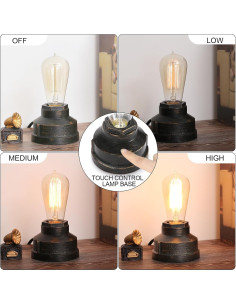 Base de Lámpara Táctil Boncoo Industrial Vintage 105mm 2