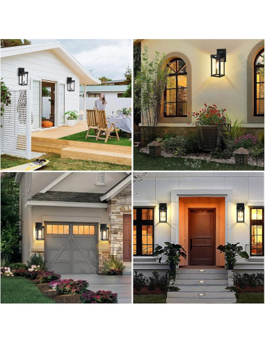 Auzev Luz Solar de Pared Exterior con Sensor de Movimiento 1 Bombilla