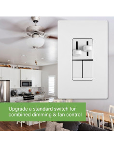 Interruptor Regulador de Luz Legrand Pass & Seymour 300W Blanco 2