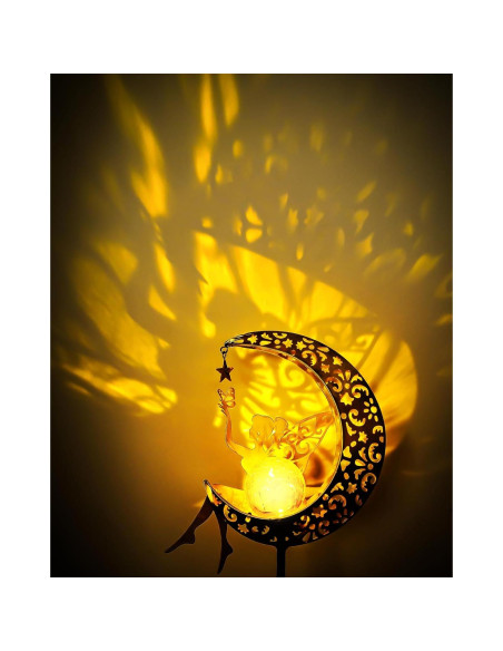 Estaca de Luz Solar Decorativa Vuees Hada para Jardín 0.53kg Estaca de Luz Solar Decorativa Vuees Hada para Jardín 0.53kg