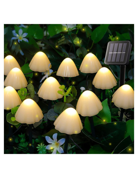 Luces de Jardín Solar Linhai Qixiang 12 LED 4.4m Blanco Cálido Luces de Jardín Solar Linhai Qixiang 12 LED 4.4m Blanco Cálido