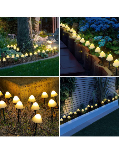 Luces de Jardín Solar Linhai Qixiang 12 LED 4.4m Blanco Cálido