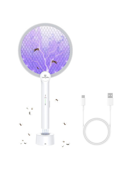 Raqueta Zapper de Insectos GooQand 4000V Carga USB 2 en 1