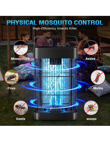 Zapper de Insectos Eléctrico CACULE 4200V para Interior y Exterior