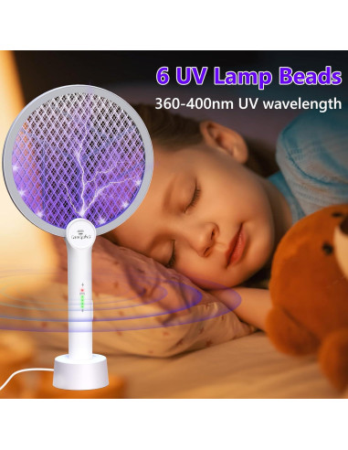 Raqueta Zapper de Insectos GooQand 4000V Carga USB 2 en 1