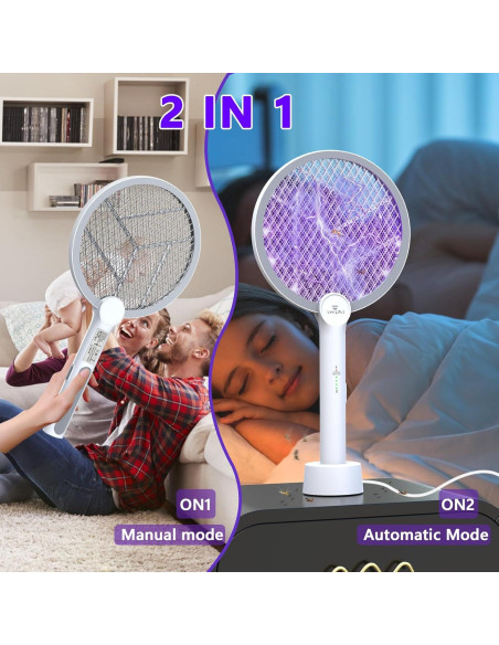 Raqueta Zapper de Insectos GooQand 4000V Carga USB 2 en 1