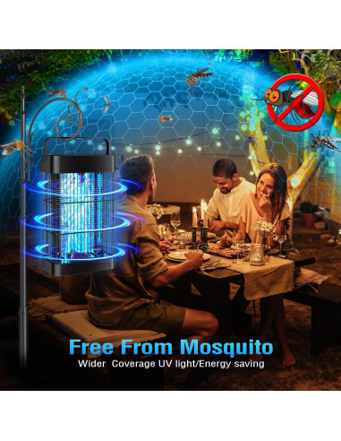 Zapper de Insectos Eléctrico CACULE 4200V para Interior y Exterior