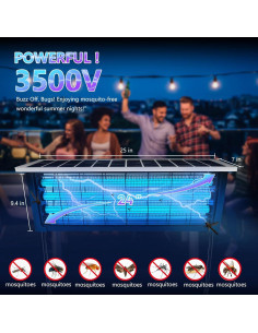 Zapper Solar Mosquitos Coospider-Repta 18W 4000 pies 2