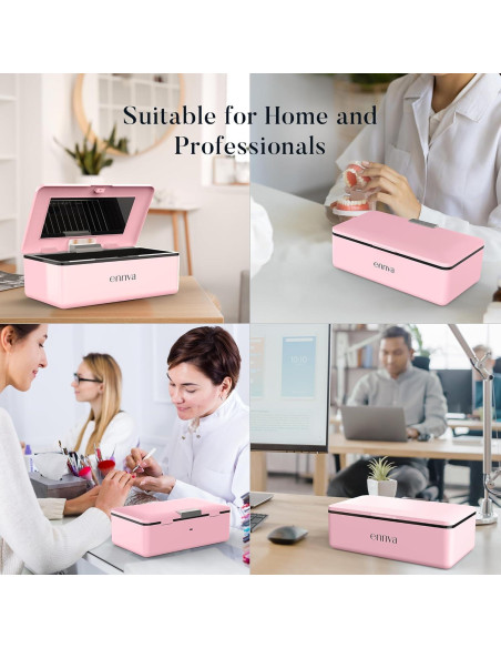 Caja Desinfectante UV-C ENNVA 360 Portátil Rosa 0.79 kg