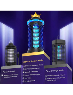 Trampa de Insectos Recargable REOGLE 4000mAh USB Negra 2