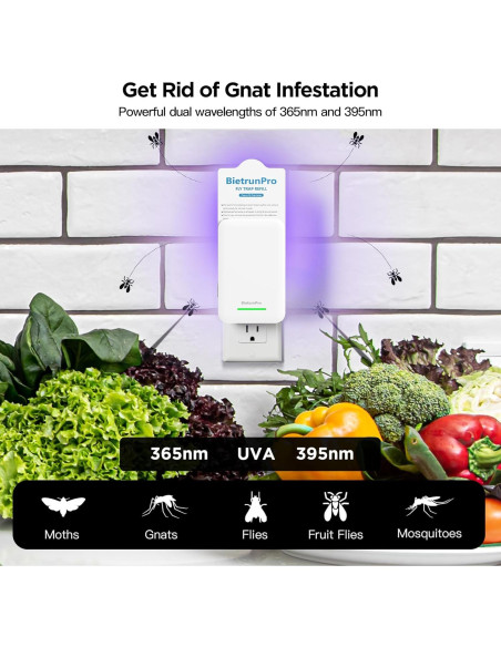 Trampa para Insectos BietrunPro MK88B Luz UV+Azul+Amarillo