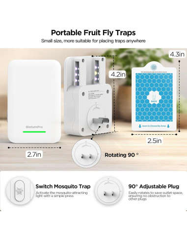 Trampa para Insectos BietrunPro MK88B Luz UV+Azul+Amarillo