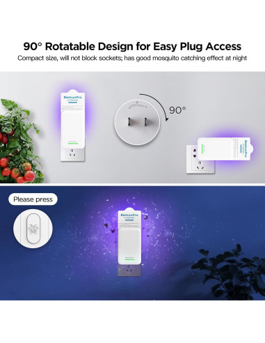 Trampa para Insectos BietrunPro MK88B Luz UV+Azul+Amarillo