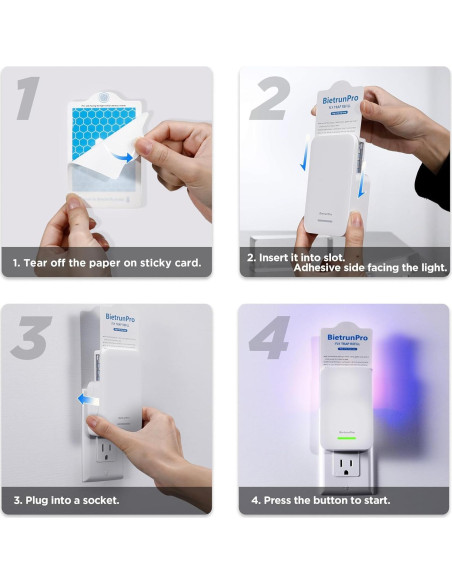 Trampa para Insectos BietrunPro MK88B Luz UV+Azul+Amarillo