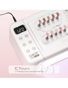 Lámpara UV LED Profesional GAOY para Uñas de Gel con Reposabrazos 2