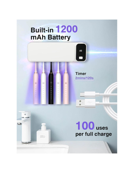 Soporte para Cepillos de Dientes Eléctrico OVAS HOO 5 Ranuras