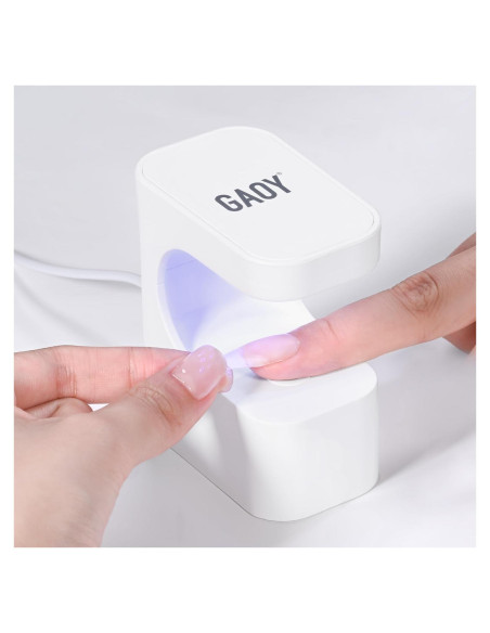 Luz UV para Uñas de Gel GAOY Mini LED 45s/60s Blanca