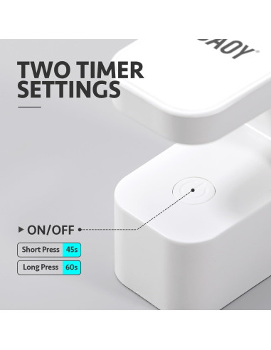 Luz UV para Uñas de Gel GAOY Mini LED 45s/60s Blanca