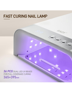 Lámpara UV Profesional GAOY 36 LED para Uñas Largas 16.5cm 2