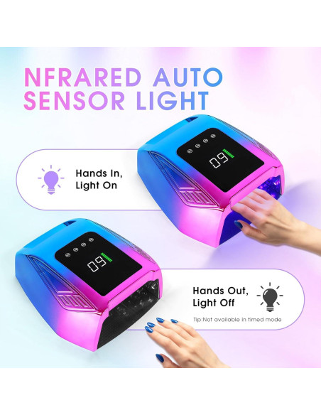 Lámpara de Uñas UV LED Inalámbrica Liddy Art 96W Recargable