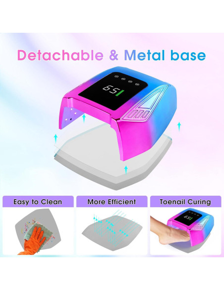 Lámpara de Uñas UV LED Inalámbrica Liddy Art 96W Recargable