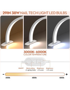 Luz LED Plegable Grande SLYFTE para Uñas 29" Blanca 2