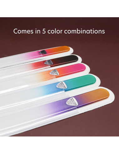 Juego de 5 limas de vidrio checo Bona Fide Beauty - Reutilizables