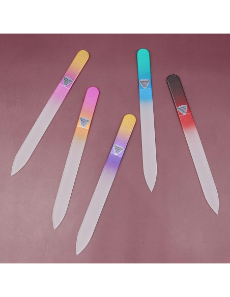 Juego de 5 limas de vidrio checo Bona Fide Beauty - Reutilizables