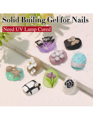 Gel de Uñas Sólido Double Rhythm 14.79 g Blanco Yeso 3D