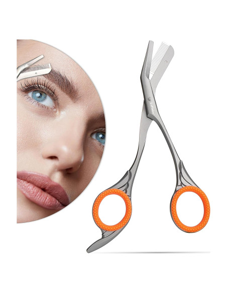 Tijeras para Recortar Cejas LePinko con Peines Color Gris