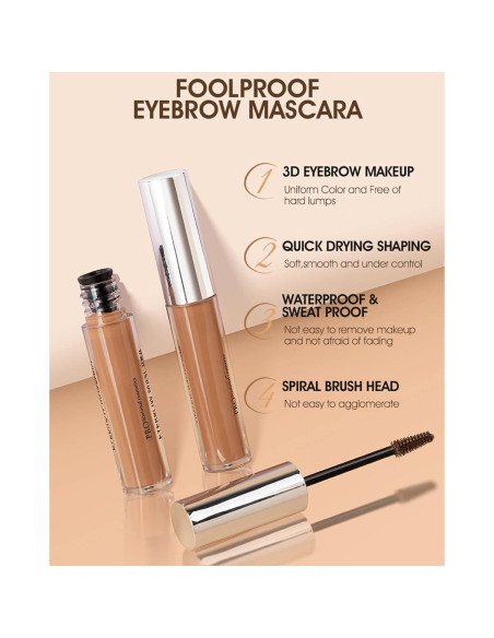 Gel para Cejas Teñido LYSdefeu 32g - A Prueba de Agua 04 Marrón Oscuro