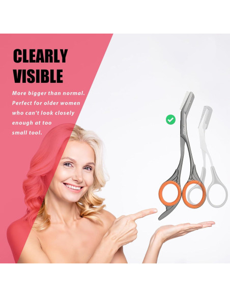 Tijeras para Recortar Cejas LePinko con Peines Color Gris