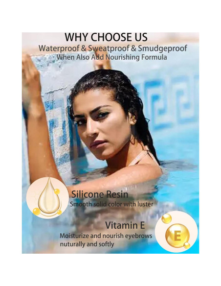 Gel para Cejas Teñido LYSdefeu 32g - A Prueba de Agua 04 Marrón Oscuro