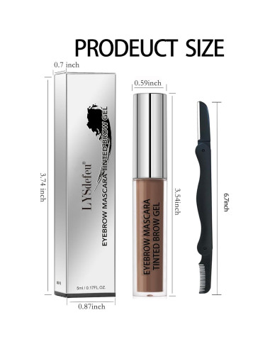 Gel para Cejas Teñido LYSdefeu 32g - A Prueba de Agua 04 Marrón Oscuro