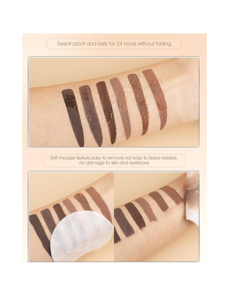 Gel para Cejas Teñido LYSdefeu 32g - A Prueba de Agua 04 Marrón Oscuro