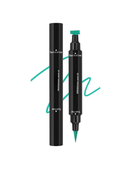 Delineador de Ojos con Sello ONarisae Verde - Plantilla Ojos de Gato