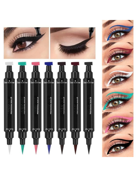 Delineador de Ojos con Sello ONarisae Verde - Plantilla Ojos de Gato