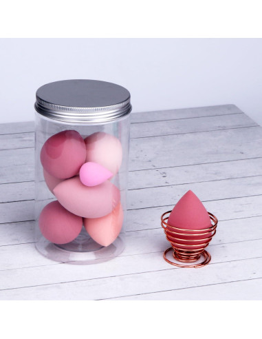 Juego de Esponjas de Maquillaje Leeshine 8 Piezas Rosa