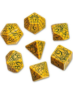 Conjunto de Dados Poliedros Pathfinder Q-Workshop Serpiente Calavera 2