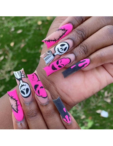 Placa de Estampado de Uñas Halloween HONGCAUP 12x6 cm 32 Patrones