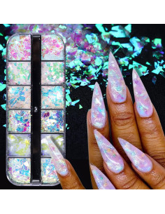 12 Lentejuelas Holográficas para Uñas BMKKOT - Arte de Uñas 2