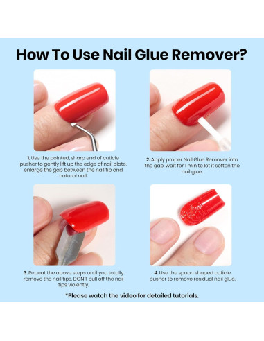 Removedor de Pegamento para Uñas Beetles 20ml Sin Acetona